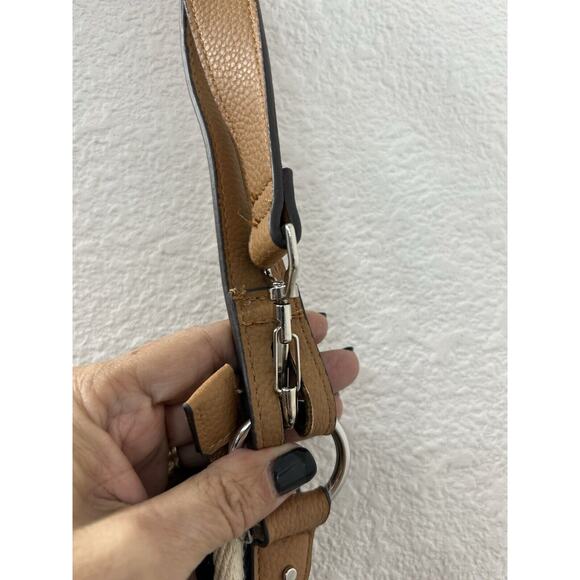 Rosetti Astrid Mini Herringbone Blue & White Stripe Crossbody Bag Leather‎ Trim - Picture 4 of 7